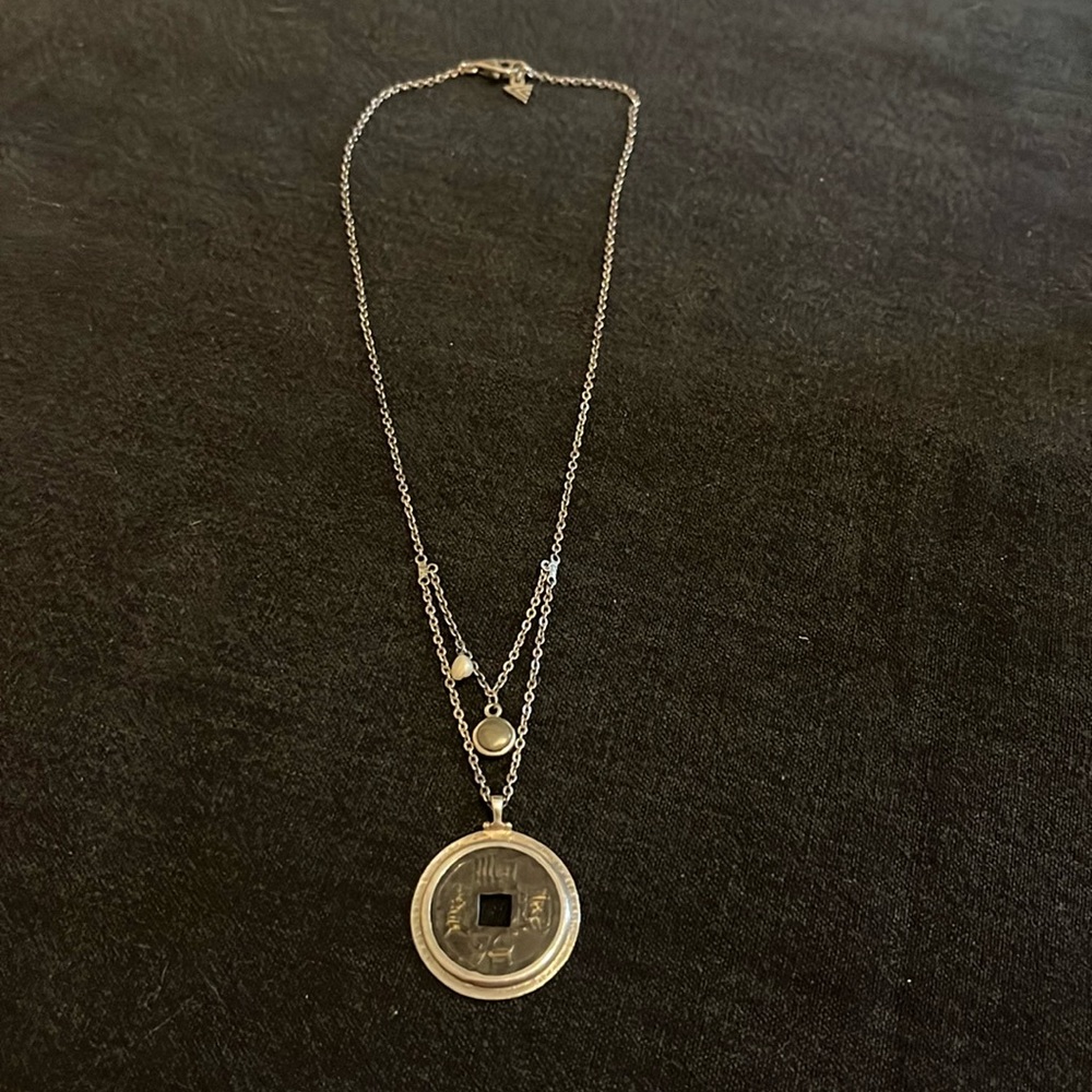 Silpada sterling layered coin necklace